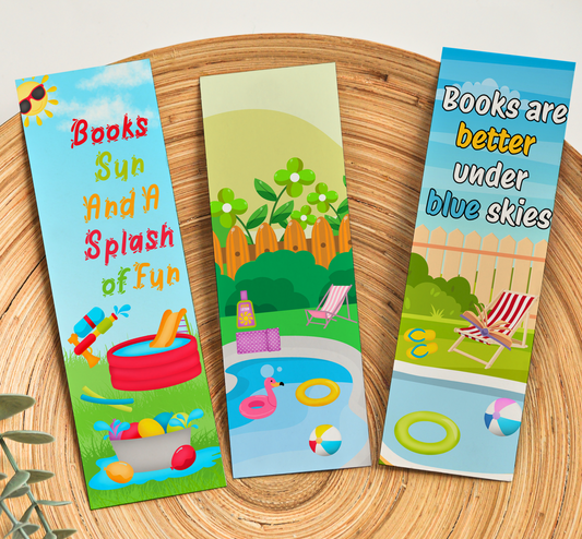 Backyard Water Fun Bookmark Bundle - Individual or Collect Them All