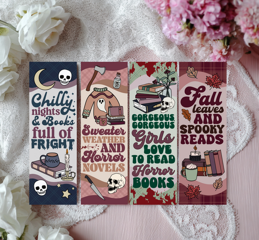 Fall and Horror Books Bookmark Bundle - Individual or Collect Them All