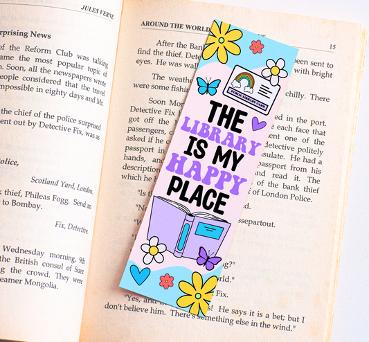 The Library Is My Happy Place Bookmark
